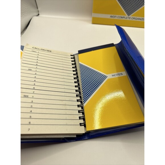 Retro VTG NOS 1986 Avon Cobalt Blue Patent Leather Complete Organizer - Picture 4 of 5